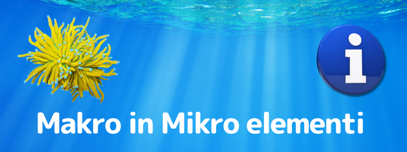 Mikro in makro elementi v morskem akvariju